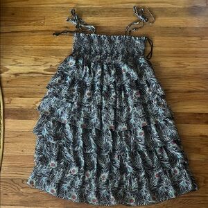 Liberty of London for Target Black and Pink Midi Dress